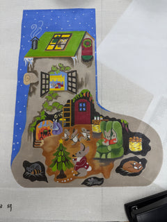 BE0132 Rabbit Hole Christmas Stocking