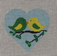 H-26 Lovebirds Heart