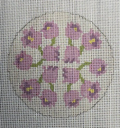 TSS-171 Lavendar Flowers Coaster