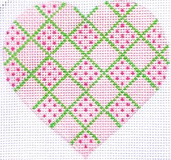 HB-151 Heart - Pink Diamond with stitchguide