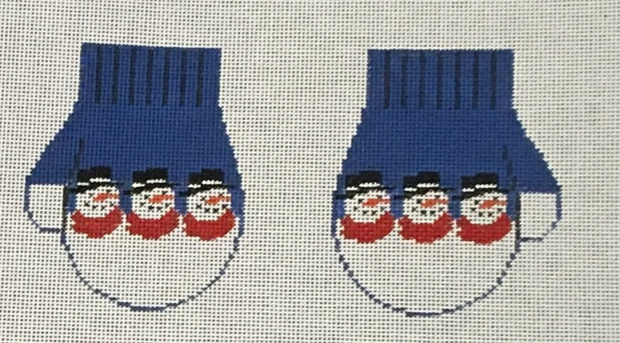 CO602B Snowman Mittens - Blue