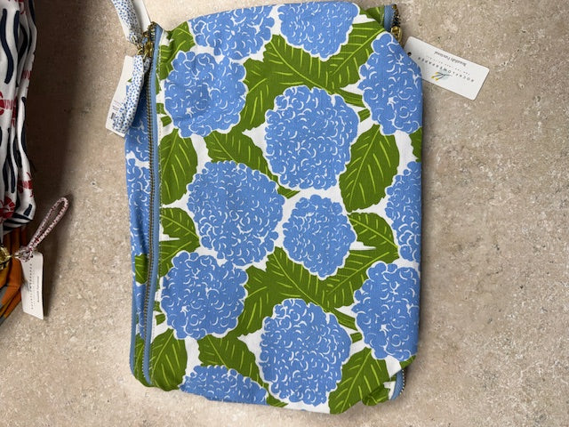 Canvas Pouch- Large Blue Hydrangea