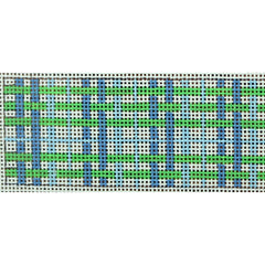 KKB538 blue and green plaid belt 1.5 x 38.75