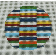 KKMO112 multicolor block ornament 3" Round