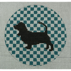 KKOAS121 Basset hound 4" round