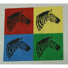 KKP130 Multicolor Zebra Square Pillow