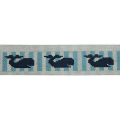 KKSGS9B Navy Whales on Pale Blue Stripes Sunglass Strap 1 x 12.25
