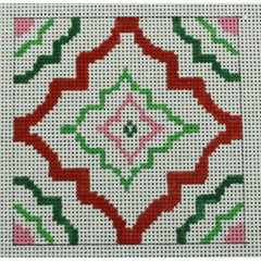 KKSS34 Pink and Green Tile 3.25" square