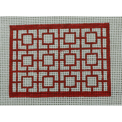 KKWCC18 wallet insert geometric squares - red 3.25 x 2.25