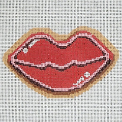 LL-C-17 Lips (Bargello Lips) Cookie w/Stitch Guide