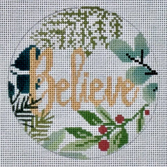 LL-ORN-28 Believe Ornament Red