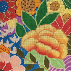 LL-PW-3 Rainbow Floral Square Pillow