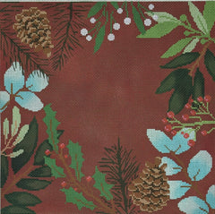 LL-PW-6a Red Botanical Pillow Blank - Large*