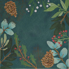 LL-PW-6b Green Botanical Pillow Blank - Large*