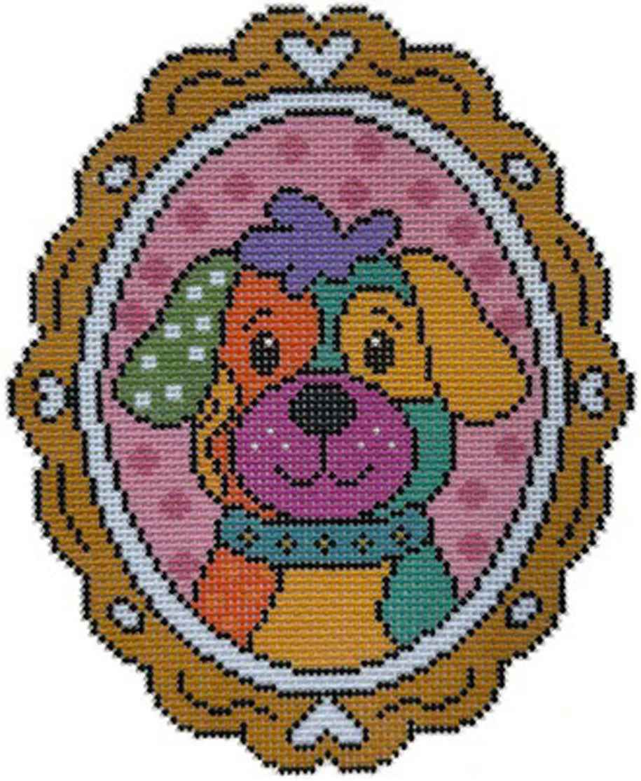 PET-402_AED Taffy the Patchwork Pup Whimsical Dog