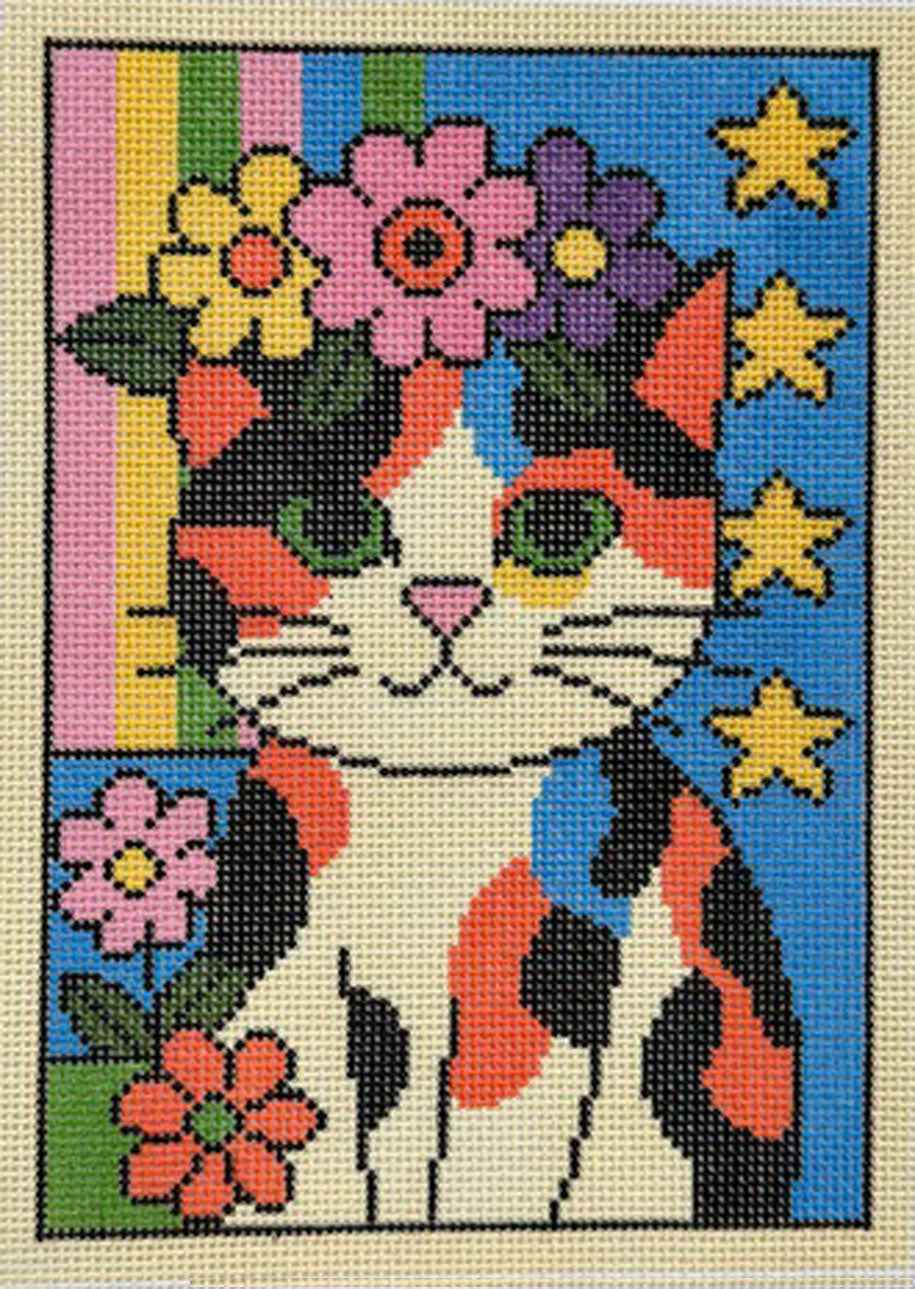 PET-417_AED Cleo in the Cosmic Garden Calico Cat