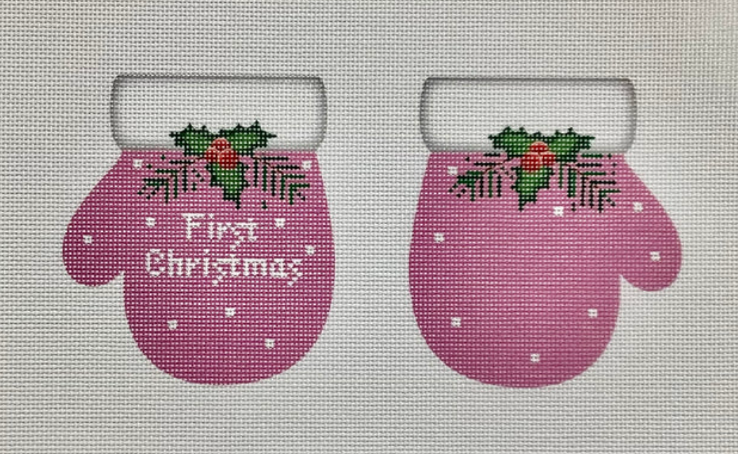 MT03 First Christmas Mittens - Pink