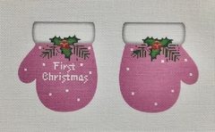 MT03 First Christmas Mittens - Pink