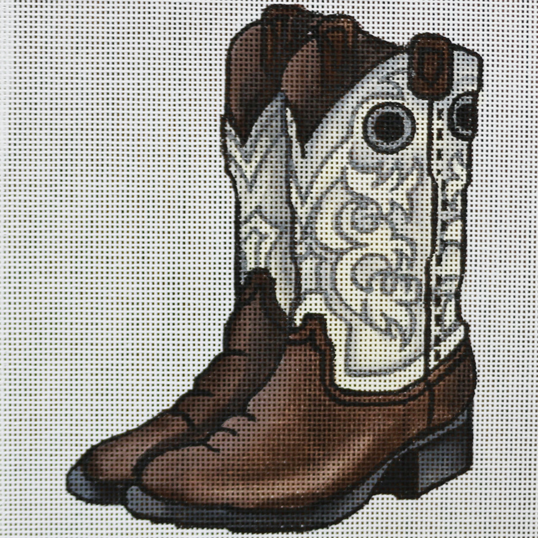 R1023 Brown and White Boots