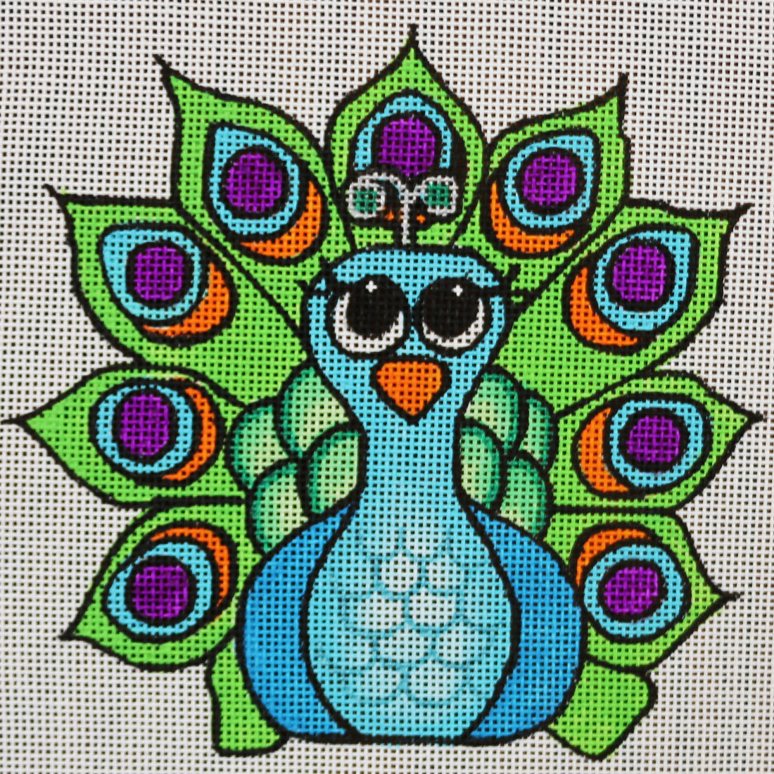 R1055 Turquoise and Lime Peacock