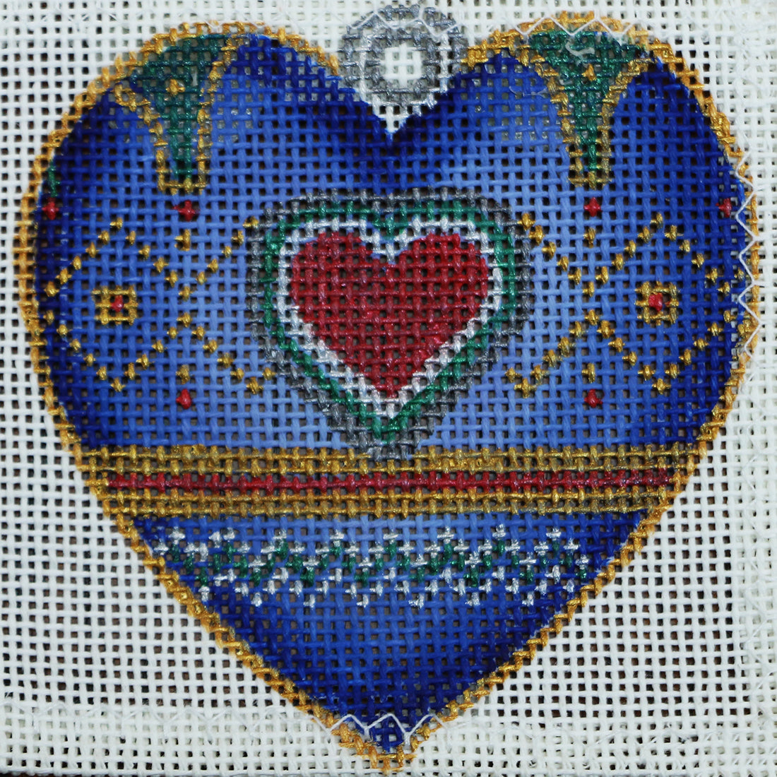 R197 Blue Heart Ornament