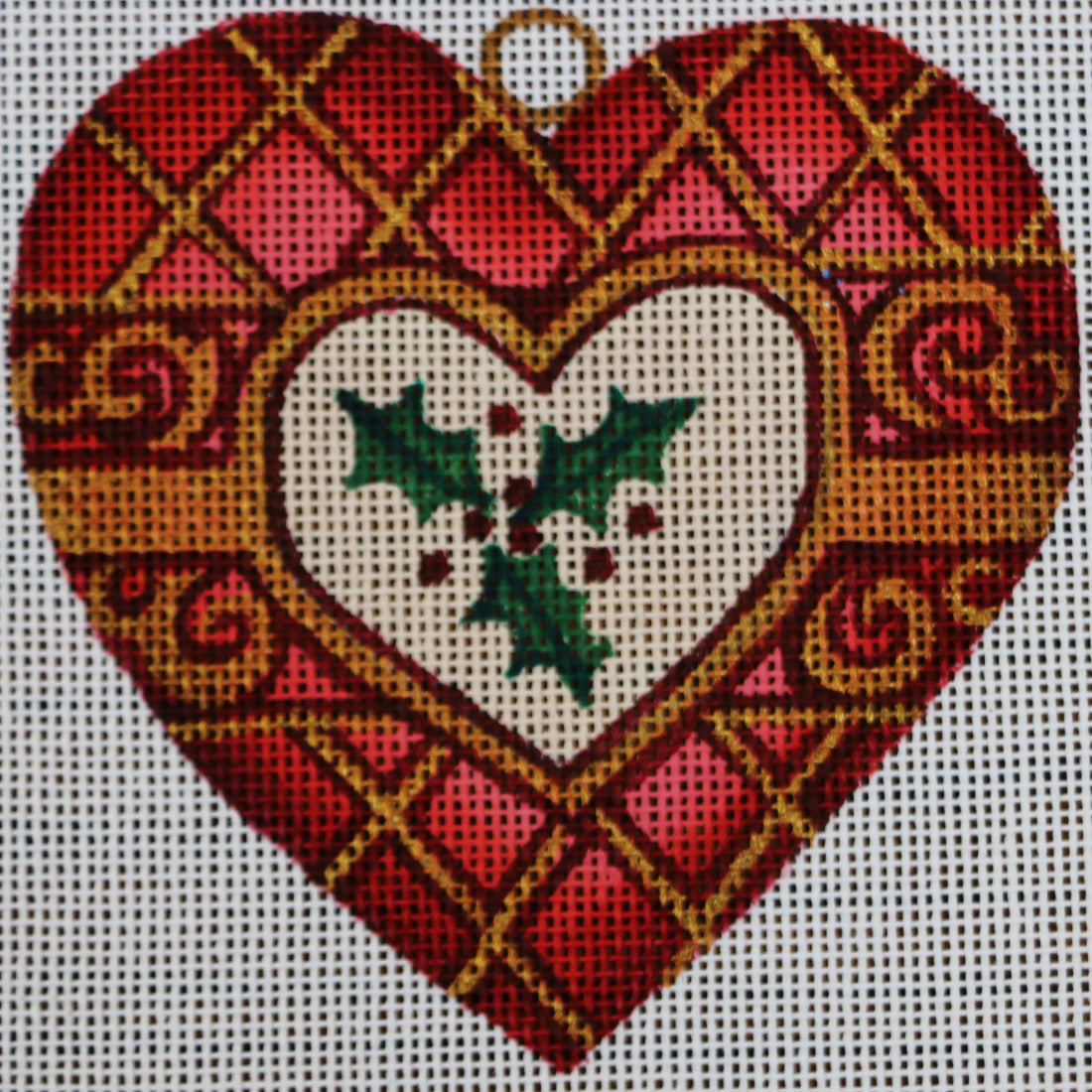 R202 Red Ornament w/ Holly