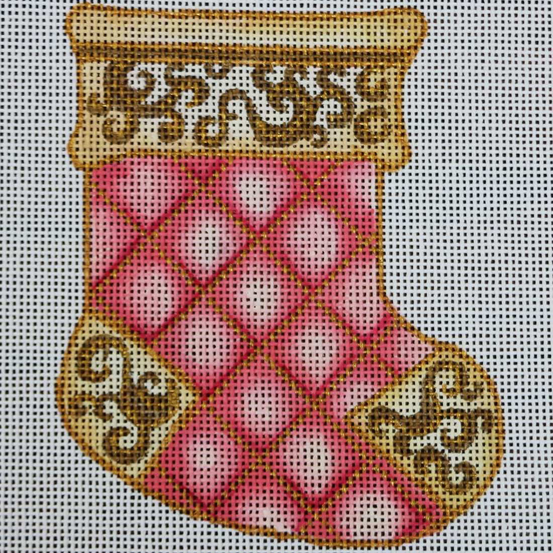 R207 Pink and Gold Mini Sock