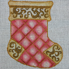R207 Pink and Gold Mini Sock