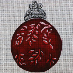 R243 Red and Silver Ornament