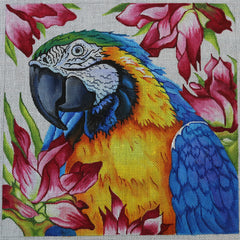 R304 Parrot w/ Floral Background