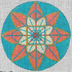 R535 kaleidoscope- turquoise, salmon, and gold