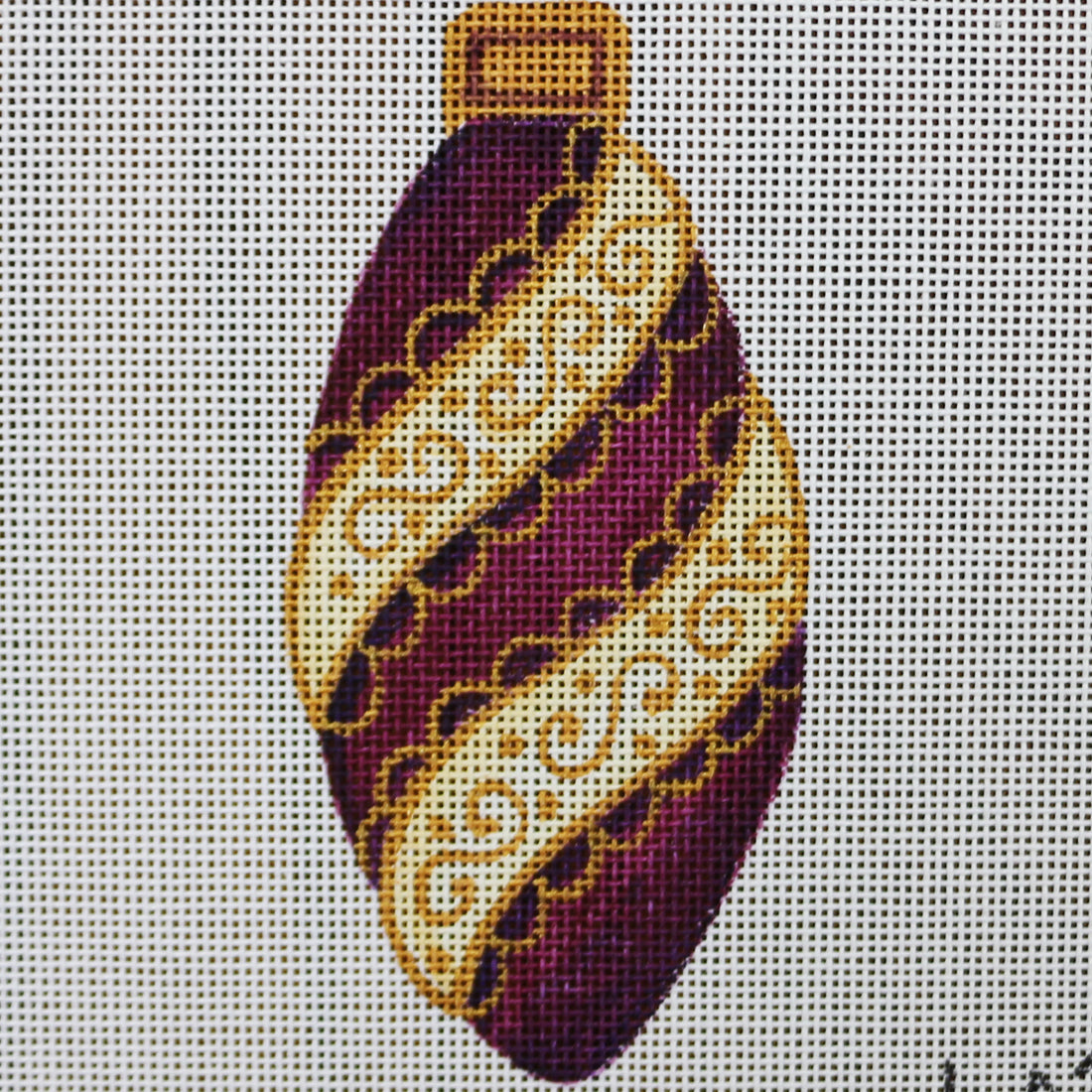 R603 Purple and Gold Ornament