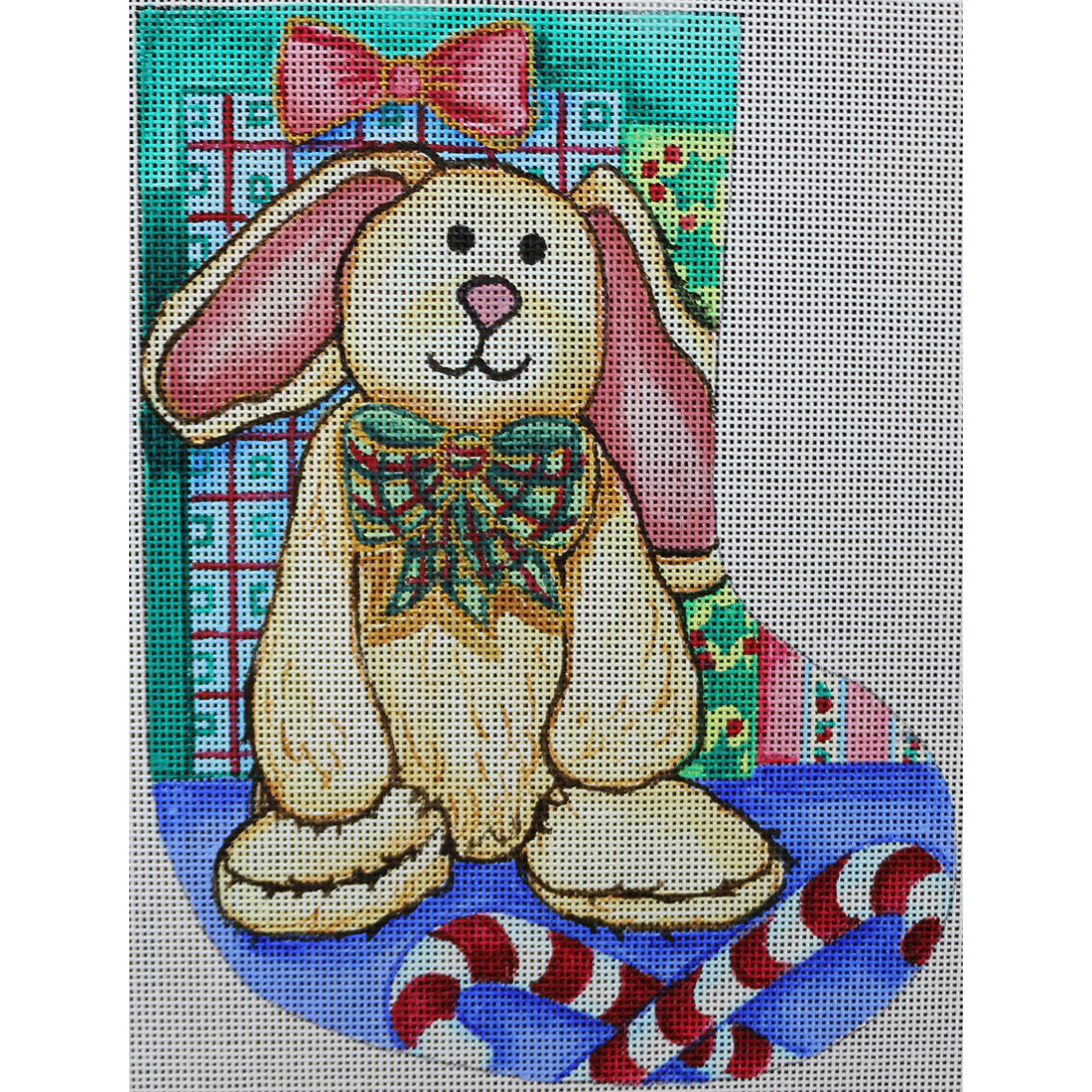 R617 Christmas Bunny with Candy Canes