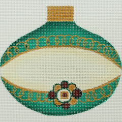 R629 Turquoise/Gold Ornament