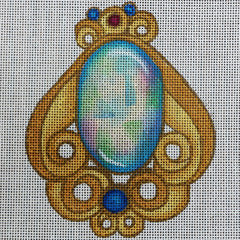 R65 Gold/Blue/Green Brooch