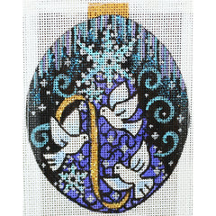 R663 Black/Gold Ornament W/ Doves