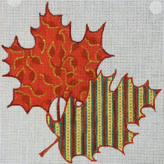 R788 Red and green and yellow striped leaf