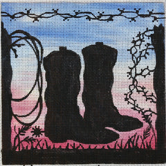 R853 Boots w/ Sunset Background