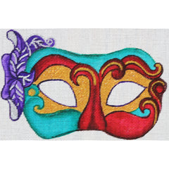 R872 Red, Teal, and Gold Mask