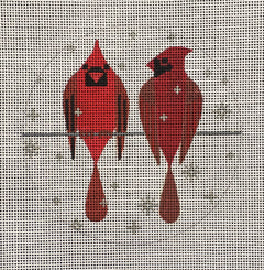 SP-004 Two Cardinals Ornament