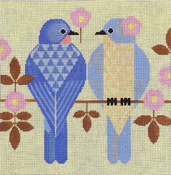 SP-024 Bluebirds and Rose