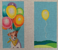 EY201 Dog with Balloons Eyeglass Case