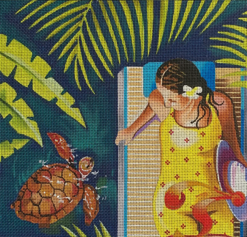 PE185 Woman Watching Turtle