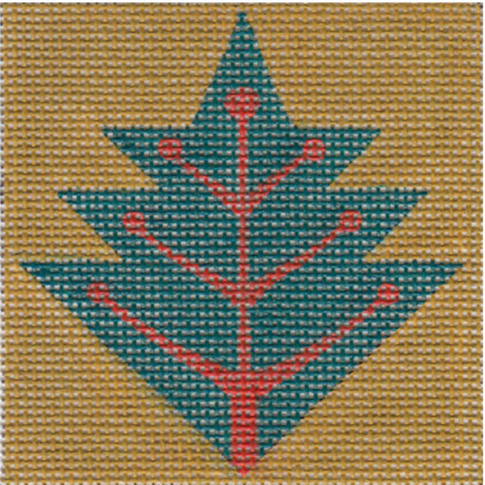 ZE640 Teal Leaf Square