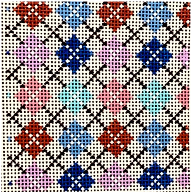 BP-38 Argyle Insert - Pastel Pink and Turquoise