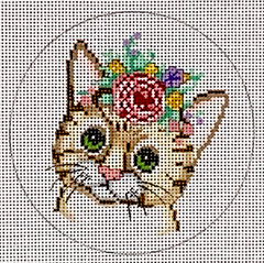 JA-11 Tabby Cat with Flower Crown