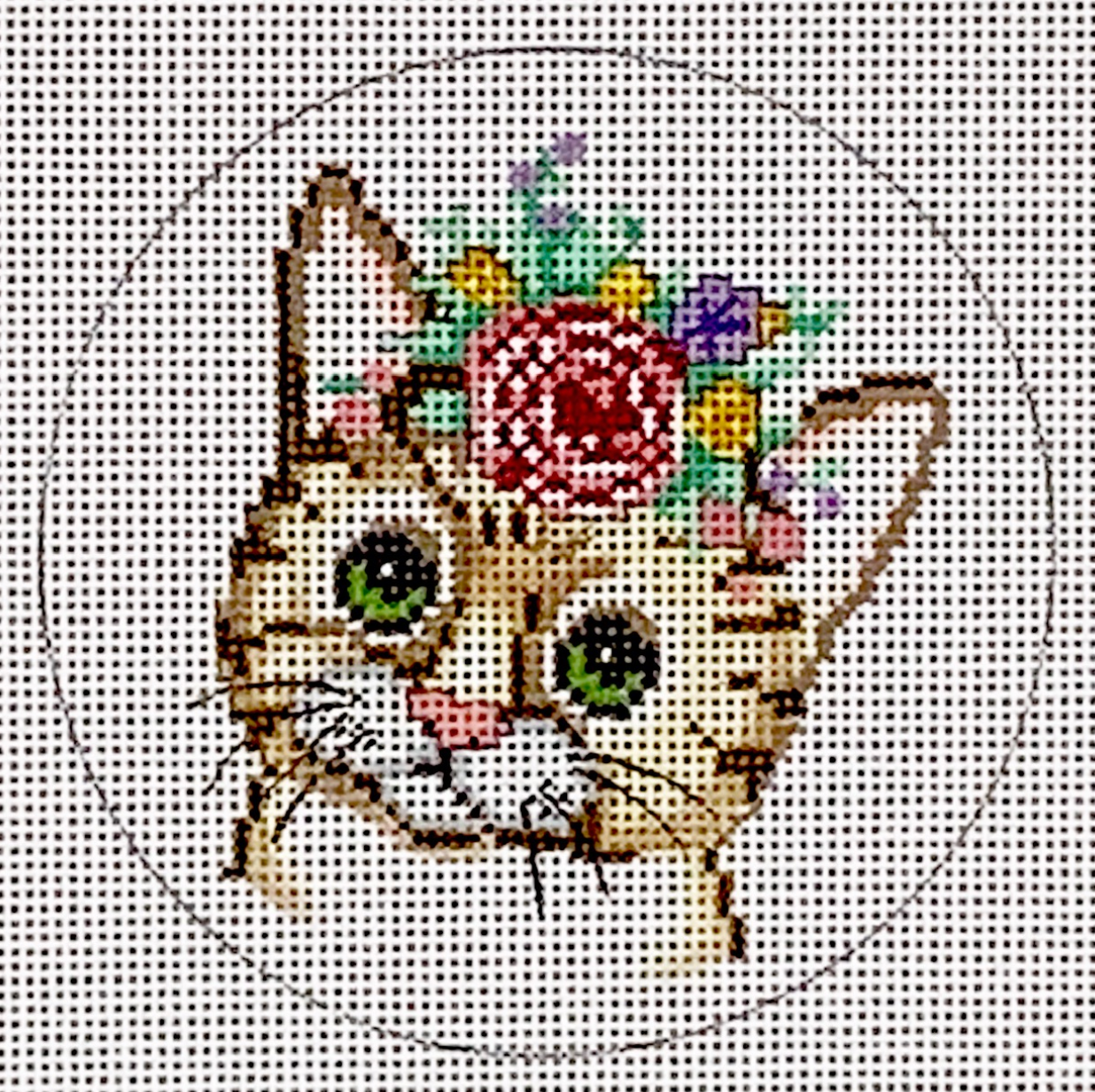 JA-11 Tabby Cat with Flower Crown