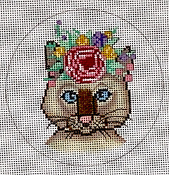 JA-12 Siamese Cat with Flower Crown
