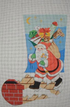 J-27 Santa on Roof Stocking