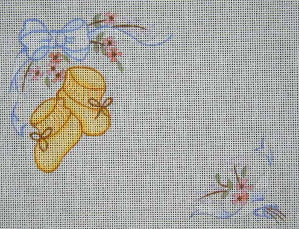J-10 Booties and Bow Birth Announcement